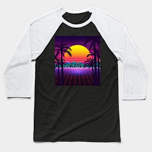 Stunning Sunset Retrowave Baseball T-Shirt